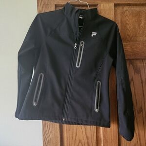 Fila Black Softshell Jacket with Gray Accents